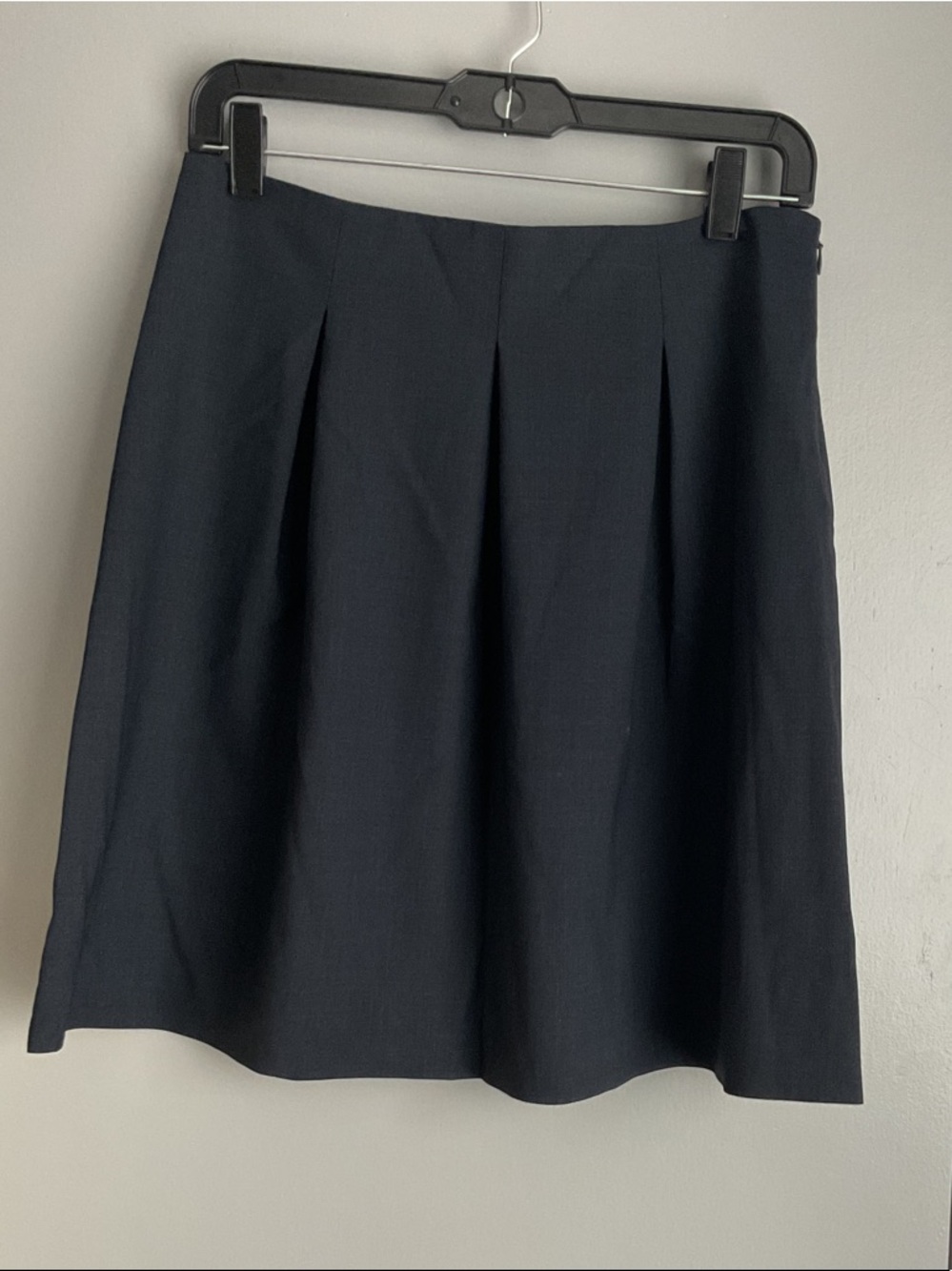 Theory wool blend Black A-Line Pleated Skirt